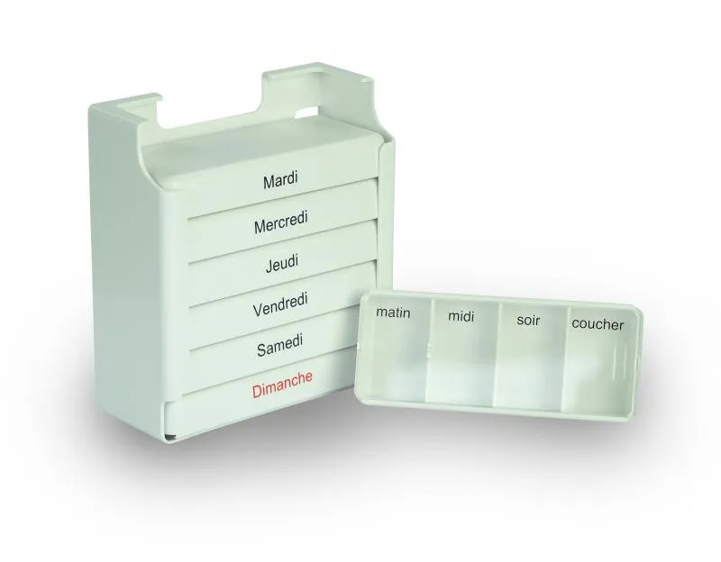 PILULIER SEMAINIER MEDI-7, BLANC
