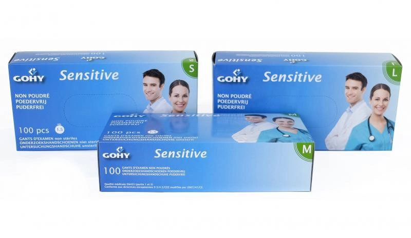 Gant de soins Sensitive Vinyle Non-Poudré