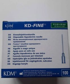 Aiguille KDM 21G1 1/2 BL 0,8x40mm Verte Courte