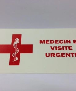PLAQUE VISITE MEDECIN / ROUGE