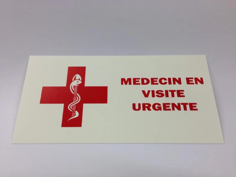 PLAQUE VISITE MEDECIN / ROUGE