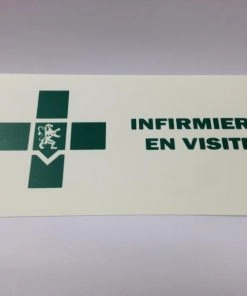 PLAQUE VISITE INFIRMIERE / VERTE