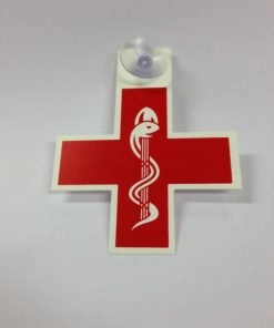 CADUCÉE - CROIX MÉDECIN, ROUGE