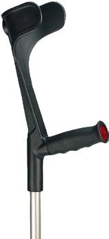 CANNE ANGLAISE AVEC POIGNÉE SOUPLE ERGO SOFT, NOIRE