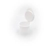 CRACHOIRS PLASTIQUES BLANC, AVEC COUVERCLE ATTACHÉ