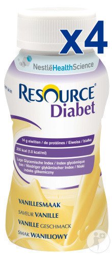 RESOURCE® Diabet - Vanille (4 x 200 ml)