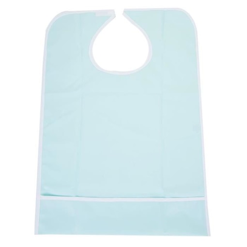 BAVOIR/PAP.PLAST/38X70/NOUE/POCHE/BLEU