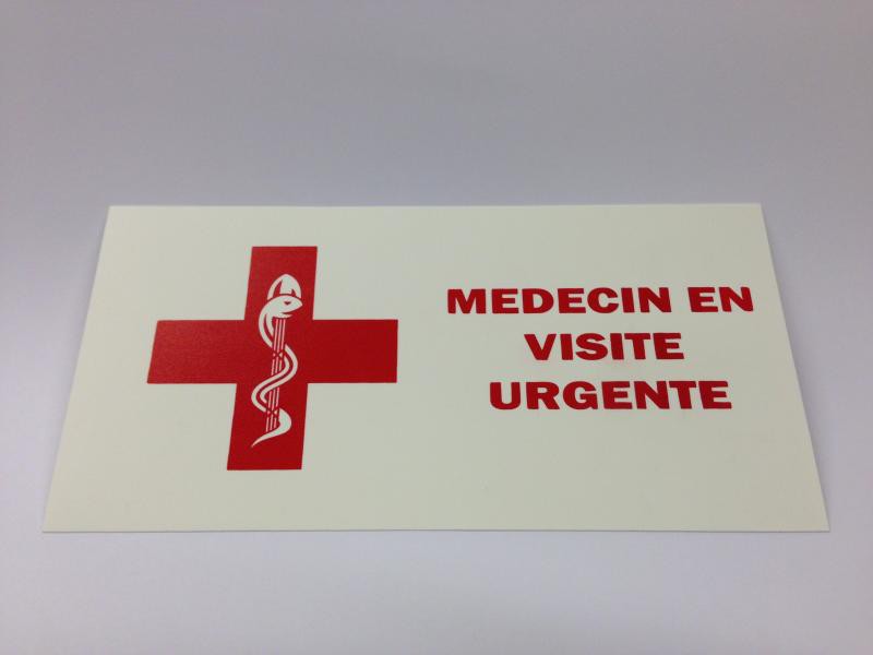 PLAQUE VISITE MEDECIN / ROUGE