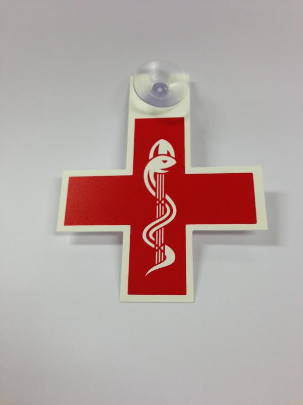 CADUCÉE - CROIX MÉDECIN, ROUGE